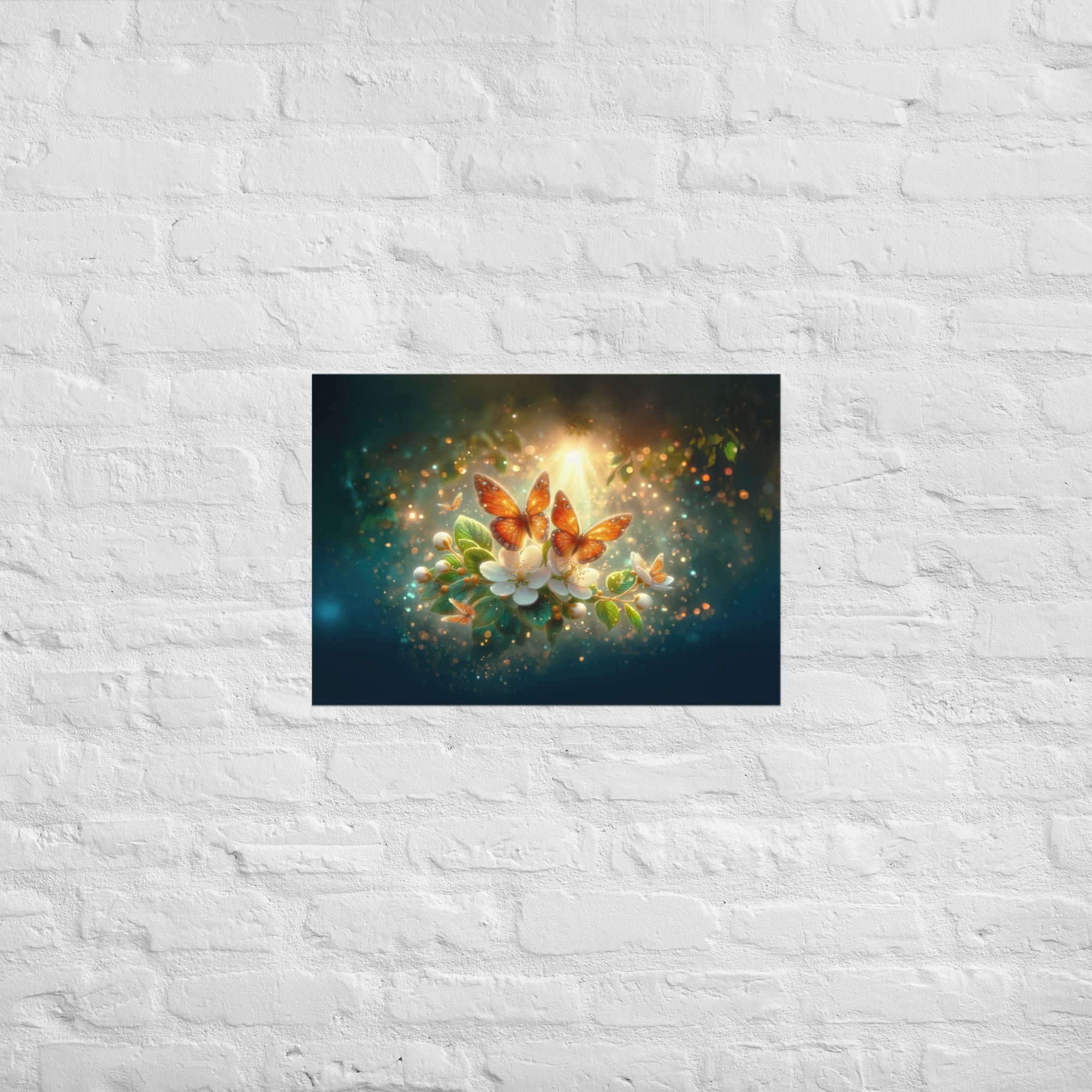 Glow of Golden Butterflies - Poster Secondary image