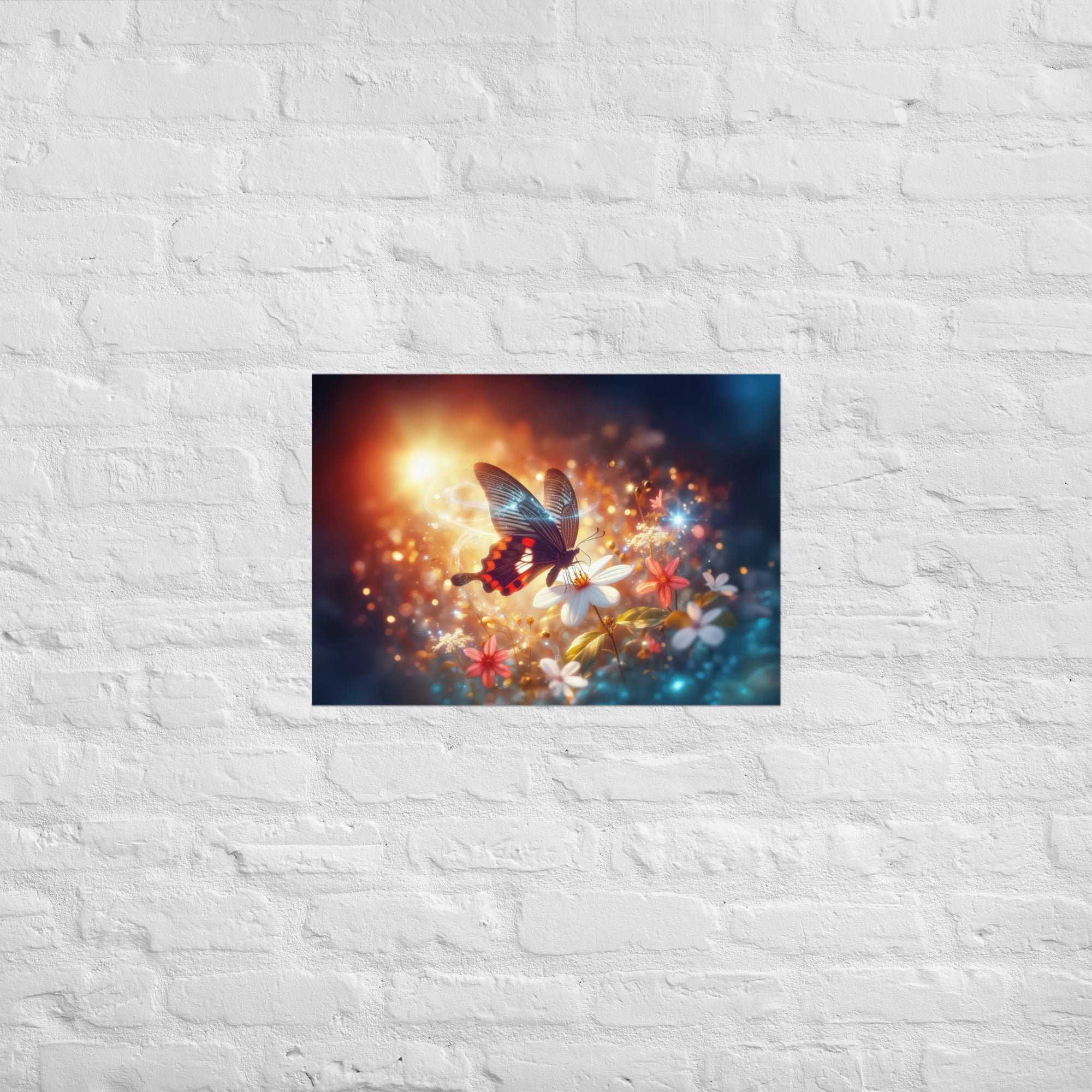Ethereal Butterfly in Bloom - Poster Secondary image