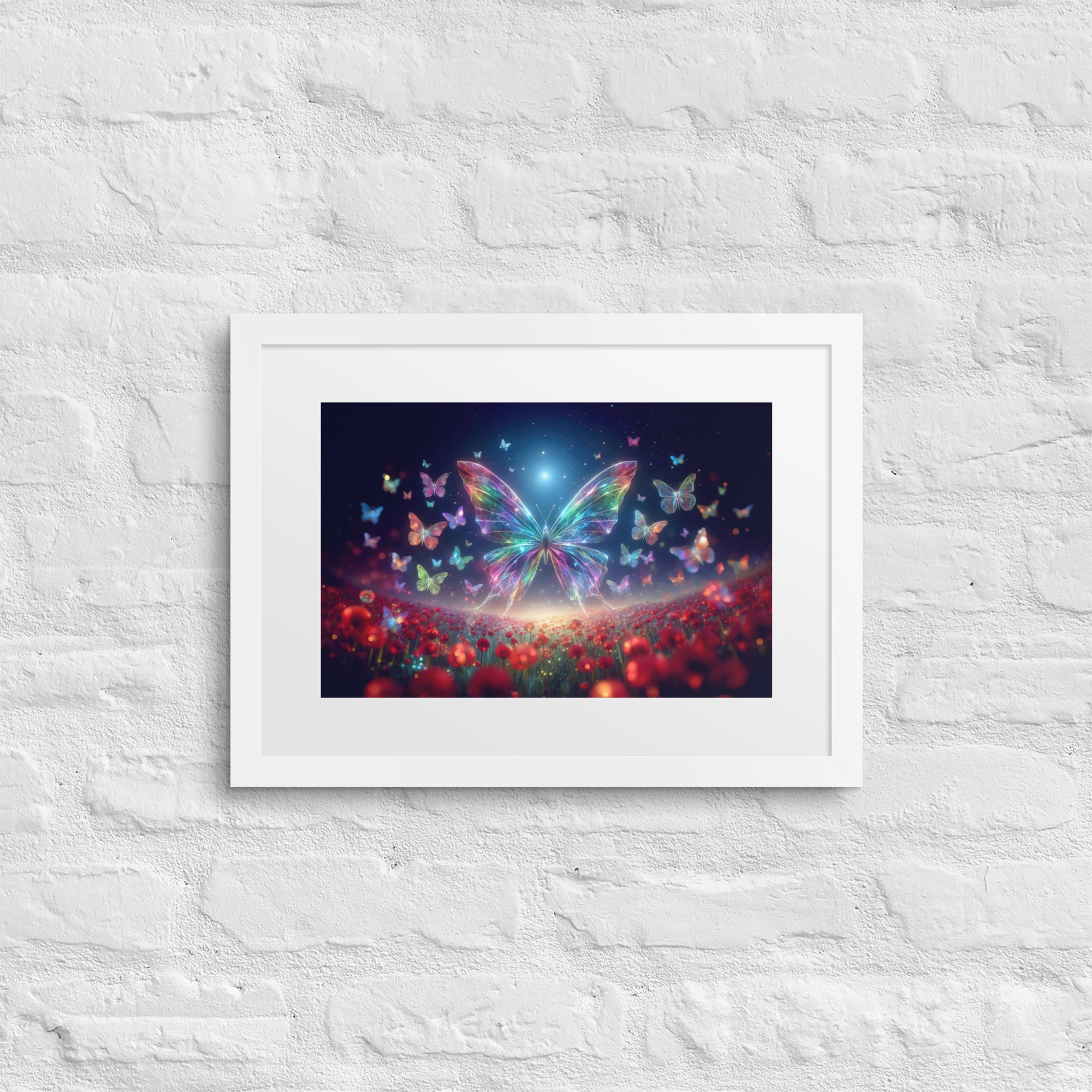 Rainbow Butterfly Dreamscape - Framed poster Secondary image