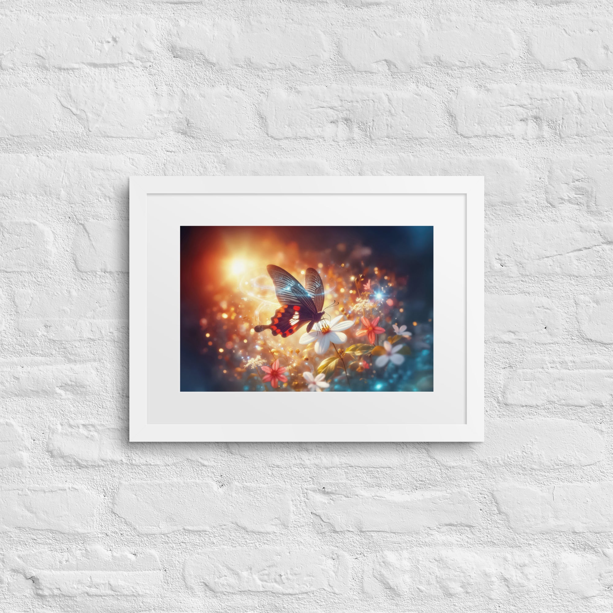 Ethereal Butterfly in Bloom - Framed poster Secondary image