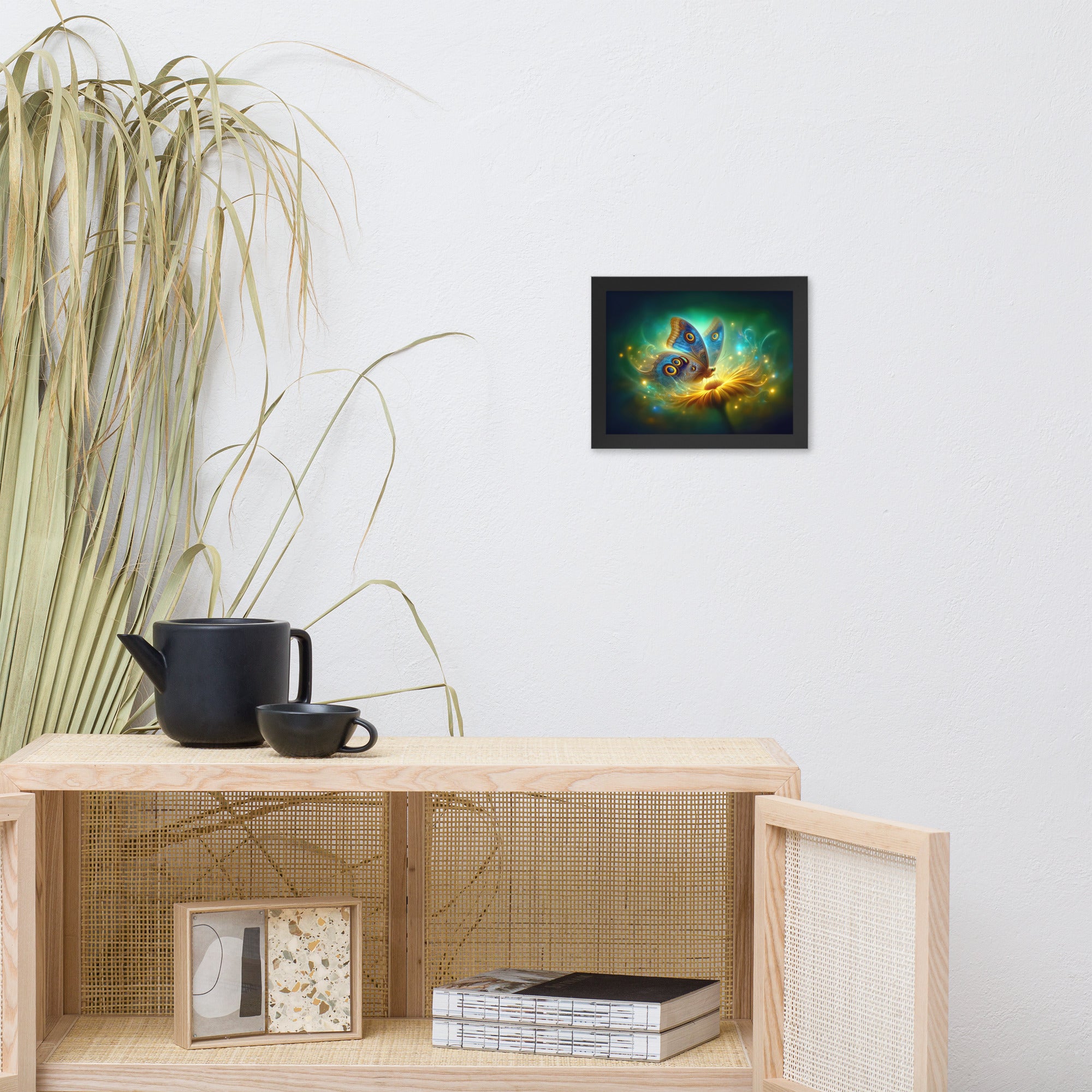 Midnight Garden Butterfly - Framed photo paper poster Secondary image
